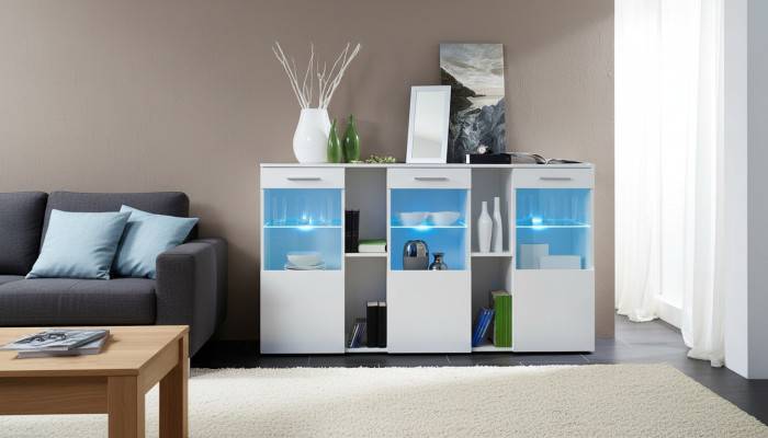 Concepteur de nouveaux Commode blanche Luxe Salon Moderne Mobilier en bois