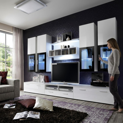 Unité murale Mobilier Armoire murale en bois Design Armoire murale Moderne Suite