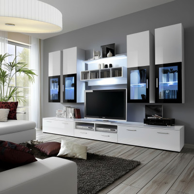 Unité murale Mobilier Armoire murale en bois Design Armoire murale Moderne Suite