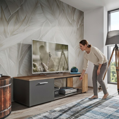 Luxueux bas de gamme de télévision de salon en bois Commode de concepteur de buffet mural neuf