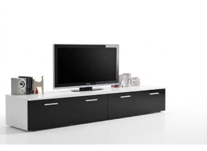 Meuble TV bas pour salon de luxe design moderne en bois.