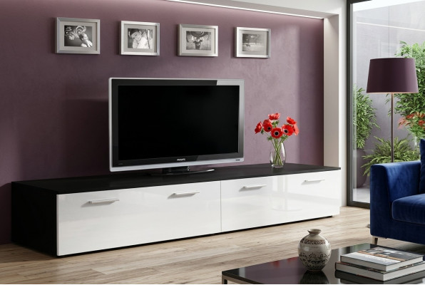 Meuble TV Meuble TV Meuble bas en bois de designer Mobilier moderne pour salon