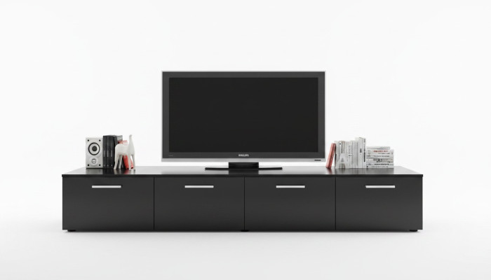 Meuble TV design moderne pour salon, commode en bois mobilier de luxe.
