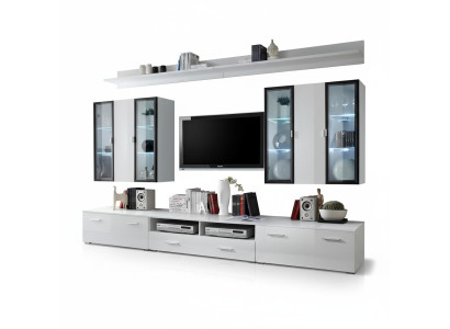 Ensemble de meubles de salon Unité murale design Mobilier armoire murale Blanc