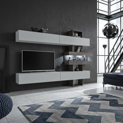 Salle de séjour Mobilier complet Meuble TV Buffet mural Unité murale Bois Ameublement Design