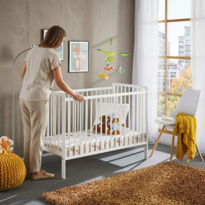 Lit de bébé Chambre à coucher Lit pour enfants Mobilier Chambre d'enfants Designer Mobilier blanc Nouveau