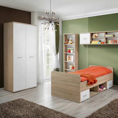 Ensemble complet de chambre d'enfants Table de chevet Lit designer Armoire moderne Mobilier