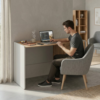 Table de designer de bureau de luxe Chambre nouvelle Décoration de style moderne en bois