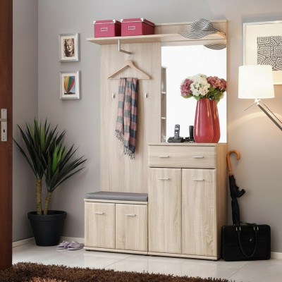 Conception Moderne Porte-Manteau de Couloir de Luxe Stand de Vêtements Meuble en Bois Nouvelle Salle Hall
