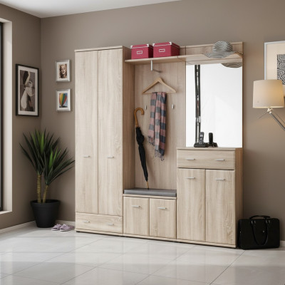 Garderobe de couloir portemanteau de couloir design de meubles en bois garde-robe moderne nouvelle