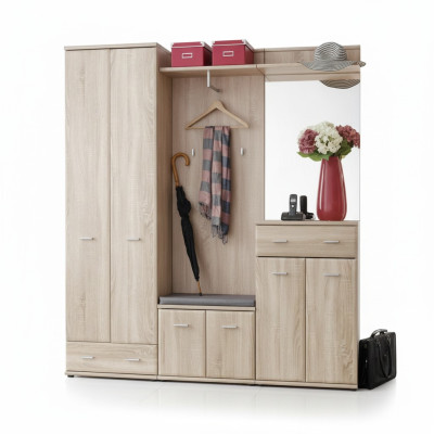 Garderobe de couloir portemanteau de couloir design de meubles en bois garde-robe moderne nouvelle