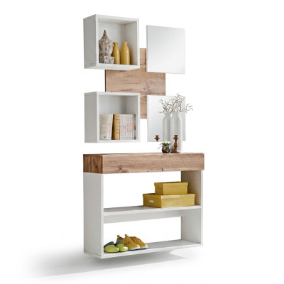 Jeu de meubles à chaussures de luxe pour entrée au design moderne en bois