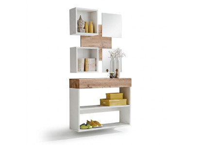 Jeu de meubles à chaussures de luxe pour entrée au design moderne en bois