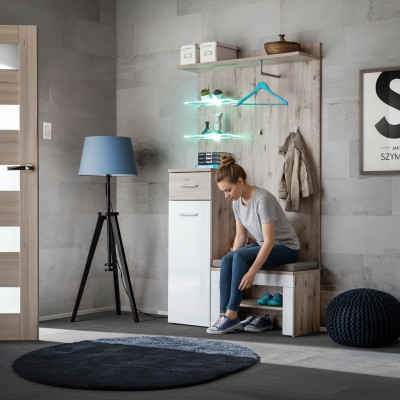 Ensemble de meubles de luxe moderne avec étagère à chaussures en bois