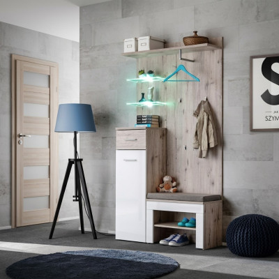 Ensemble de meubles de luxe moderne avec étagère à chaussures en bois