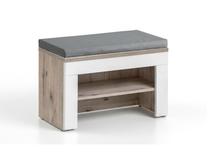 Meuble à chaussures gris avec coussin Design moderne Nouveaux meubles Meuble à chaussures en bois