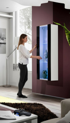 Vitrine suspendue de luxe pour salon, meubles modernes en bois neuf