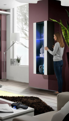 Armoire vitrine suspendue au design moderne et luxueux