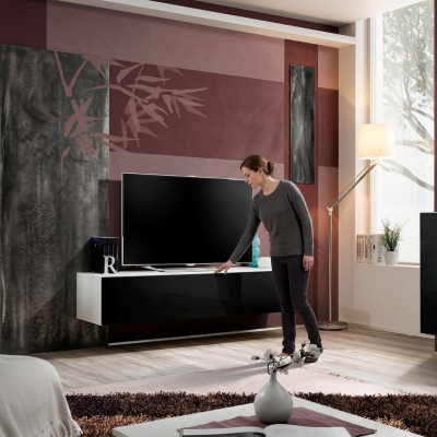 Support TV suspendu au design luxueux pour salon en bois moderne nouveau mobilier