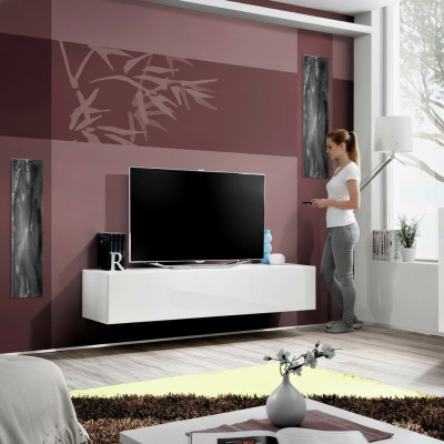 Support TV RTV Lowboard designer salon bois moderne mobilier