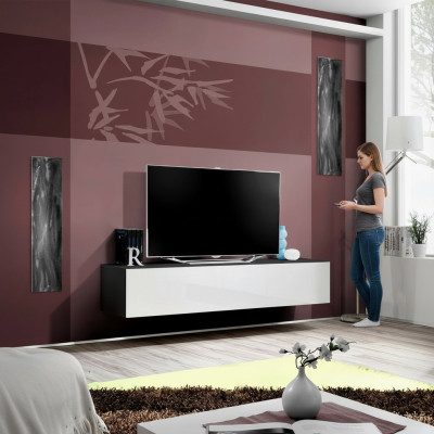 Support TV design rtv salon bois lowboard nouveau meubles luxe moderne