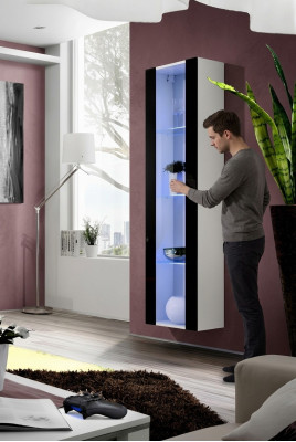 Vitrine suspendue de luxe mobilier salon design moderne style nouveau