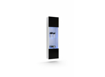 Vitrine en bois suspendue design moderne blanc