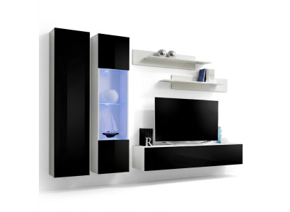 Ensemble de salon moderne de 5 pièces avec support TV et étagère
