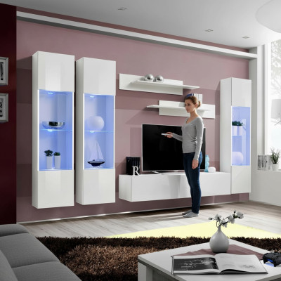 Designer de mur de salon vitrine suspendue design moderne meubles de luxe étagères