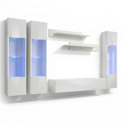 Designer de mur de salon vitrine suspendue design moderne meubles de luxe étagères