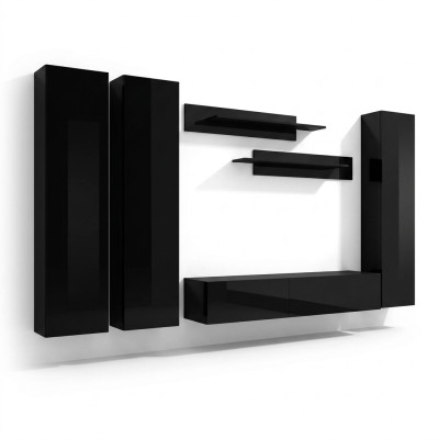 Meuble de salon rtv Lowboard en bois noir meubles armoire nouveau moderne