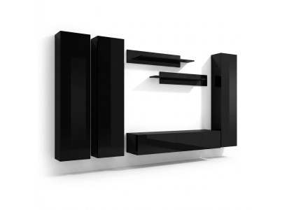 Meuble de salon rtv Lowboard en bois noir meubles armoire nouveau moderne