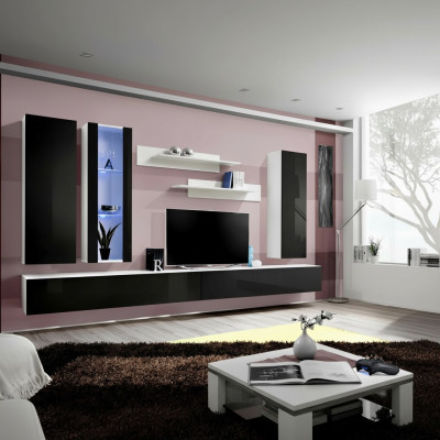 Ensemble de salon 7 pièces unité murale de luxe armoire murale design moderne nouvelle unité TV
