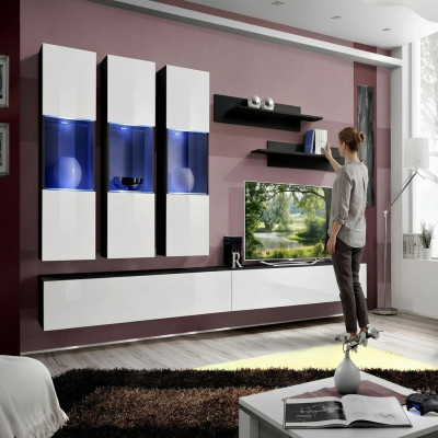 Unité murale de télévision design moderne étagères murales mobilier de salon de luxe nouveau