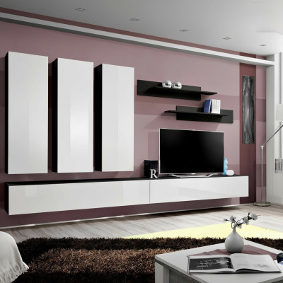 Meubles de designer Unité murale de luxe Support TV Buffet Étagères Meubles de salon