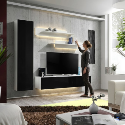 Luxus-Wandregal Designer TV-Ständer Sideboard Möbel Wohnzimmer 4-teiliges Set