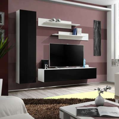 Luxus-Wandregal Designer TV-Ständer Sideboard Möbel Wohnzimmer 4-teiliges Set