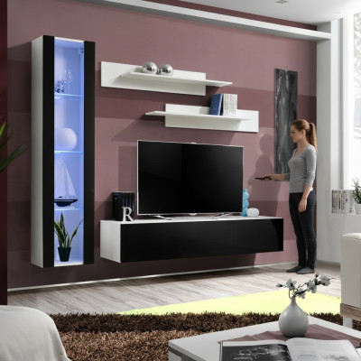 Ensemble de luxe 4 pièces Meuble mural de designer Meubles de salon Meuble TV Ameublement Mobilier