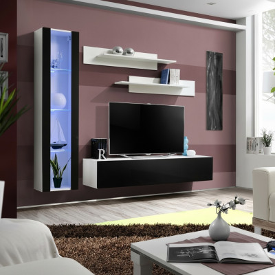 Ensemble de luxe 4 pièces Meuble mural de designer Meubles de salon Meuble TV Ameublement Mobilier