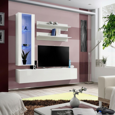 Ensemble de meubles de meuble bas TV complet Ensemble de mobilier de designer Meuble bas suspendu 4 pièces