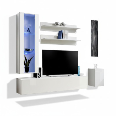 Ensemble de meubles de meuble bas TV complet Ensemble de mobilier de designer Meuble bas suspendu 4 pièces