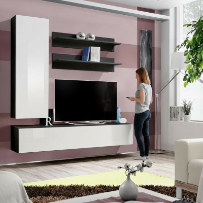 Support de télévision de luxe Meuble TV pour le salon Buffet bas Étagères murales design Nouvelle unité murale
