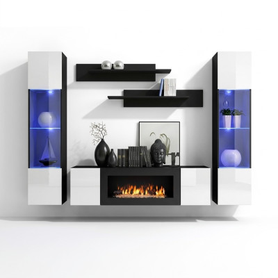 Unité murale de luxe Salon Moderne Design Suspendu Vitrine Buffet Aménagements
