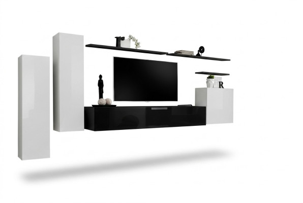 Unité murale Armoire murale Armoire Meuble bas pour télévision Buffet Étagère Salon Mobilier