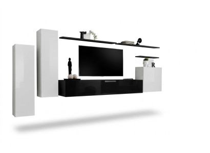Unité murale Armoire murale Armoire Meuble bas pour télévision Buffet Étagère Salon Mobilier