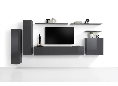 Ensemble mural Set Complet de Luxe Ameublement Salon Design Meuble TV bas
