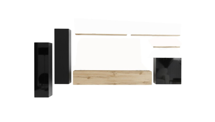 Complète ensemble mural de 7 pièces unité murale Salon Mobilier de luxe Meubles modernes