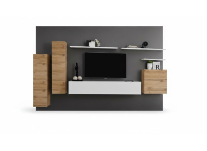 Ensemble de salle de séjour composé de 7 pièces, nouveau meuble TV mural de luxe au design moderne.