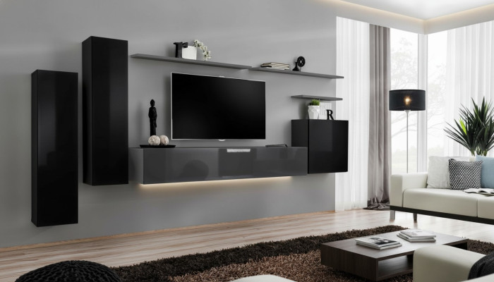 Unité murale moderne Mobilier de salon de design de luxe Armoire murale Étagère murale nouveau