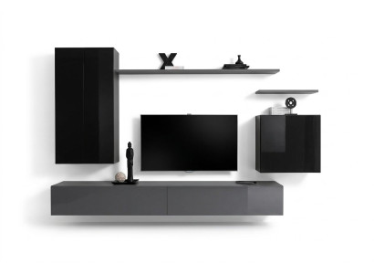 Unité murale Buffet étagère murale TV Armoire Étagère Armoire murale Salon Mobilier